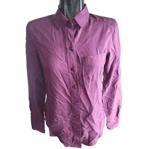 Eddie Bauer Purple Button-Up Shirt XS